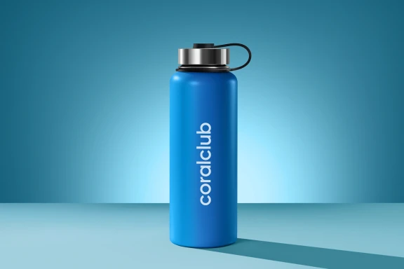 Термобутылка coralclub, синяя